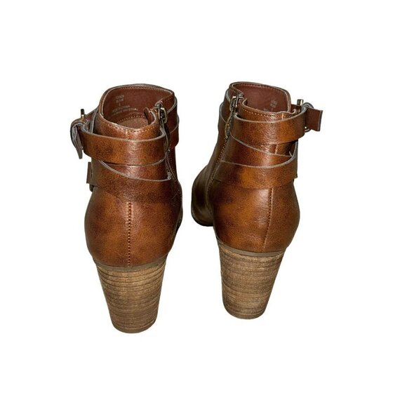 Michael by Michael Shannon Women's Size 8 Ankle Booties Faux Leather Western - Picture 5 of 8